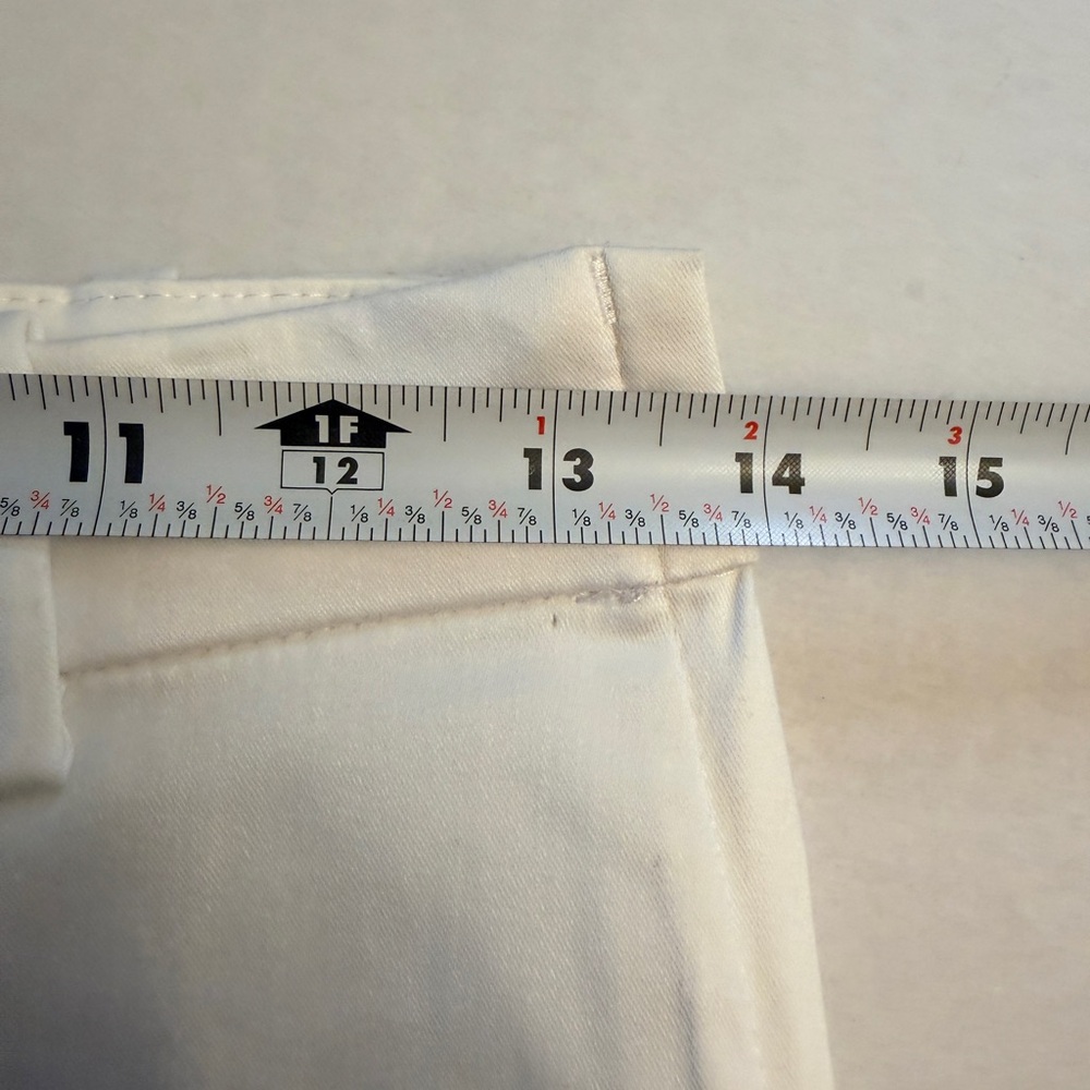 NWT H&M Women’s Size 4 Super Stretch White Pants Split Cuff Side Zip - Picture 10 of 11